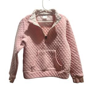 Prodoh Girls Quilted Half Zip Pullover Pink Size 10